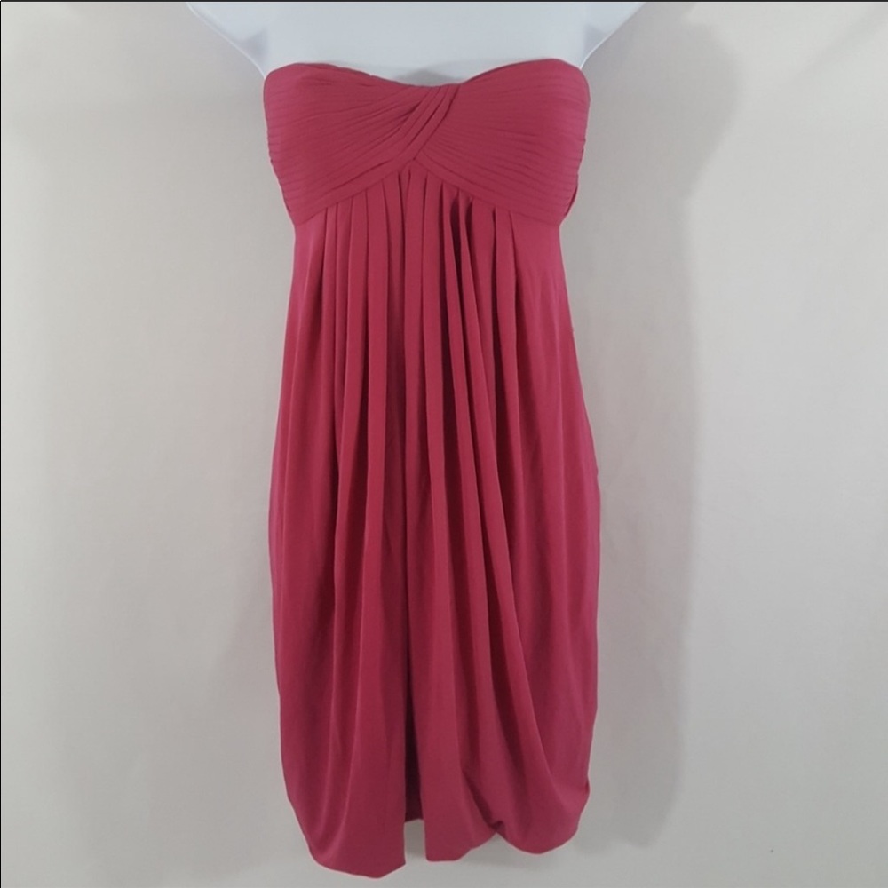 Strapless pink BCBG bubble dress
